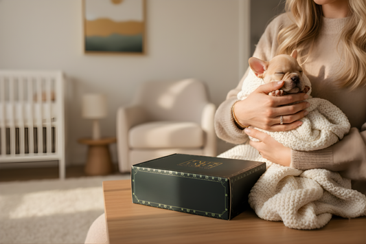 Puppy gift box for new dog owners