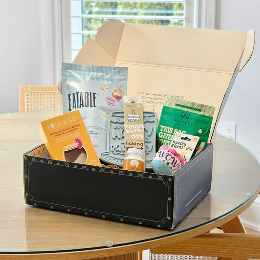 happy birthday cat gift box display